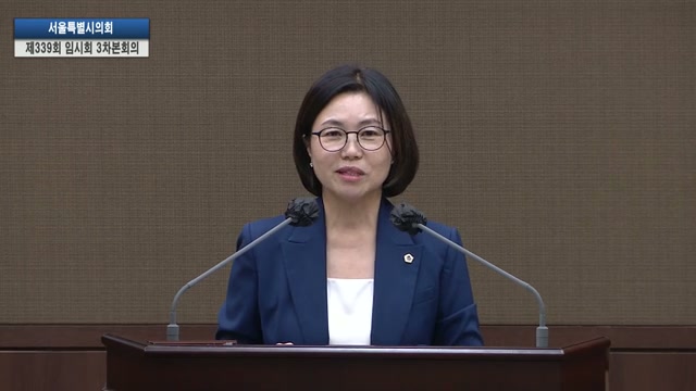서울특별시의회 제339회 임시회 제3차본회의 홍은정의원 5분자유발언